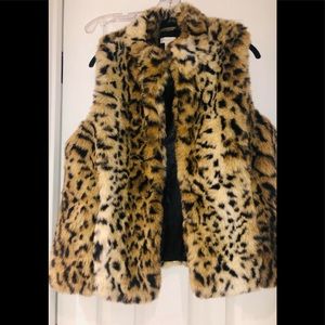 Fully lined faux fur vest